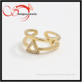 new special design triangle copper opening smart ring jewelry